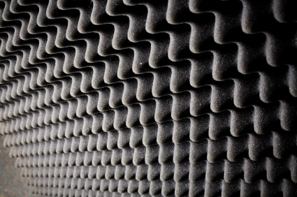 Convoluted soundabsorbers foam